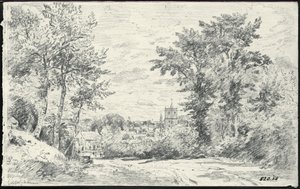 ジリンガムへの入り口、ドーセット（鉛筆） 作： John Constable